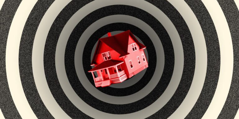 Real estate downward spiral single house 1