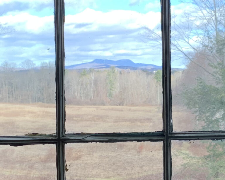view of mount greylock from melvilles writing desk