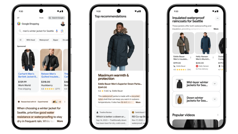 Google Shopping JacketMobile