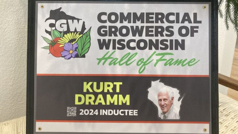 The Commercial Growers of Wisconsin CGW 2024 Hall of Fame inductee of Kurt Dramm