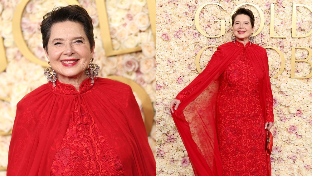 isabella rossellini lancome red carpet