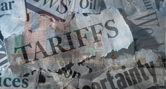 torn out paper with tariffs and related words against backdrop of shipping containers on ship.jpg.optimal