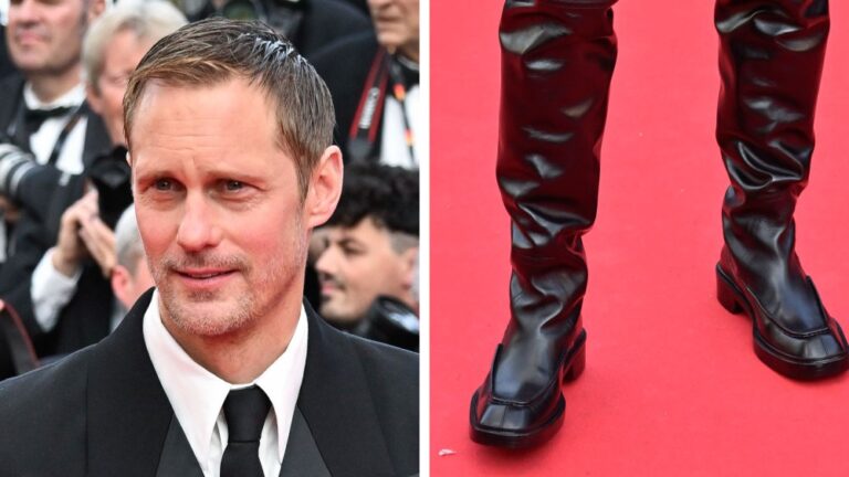 alexanderskarsgard cannes film festival saint laurent boots